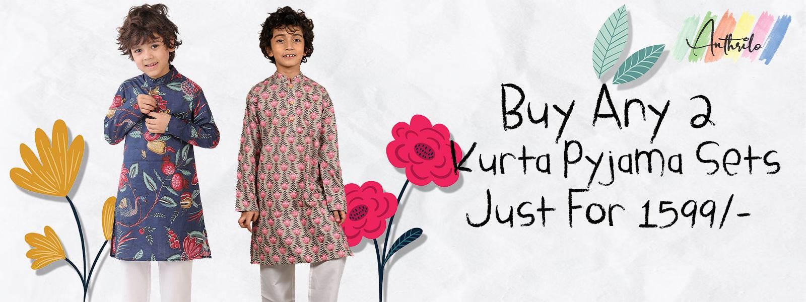 ETHNIC KURTA SETS !! BUY ANY 2 FOR 2499 !! - Anthrilo