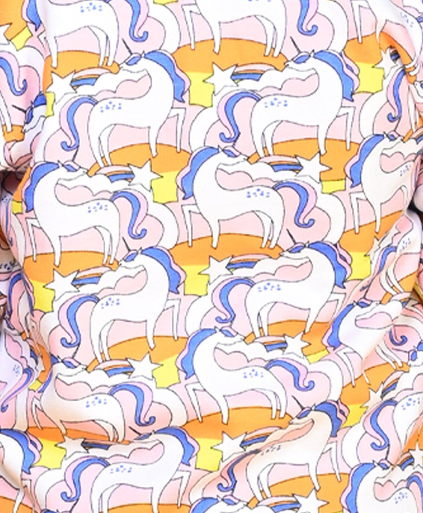 UNICORN RAINBOW GIRLS FLEECE ZIPPER HOODIE - WHITE