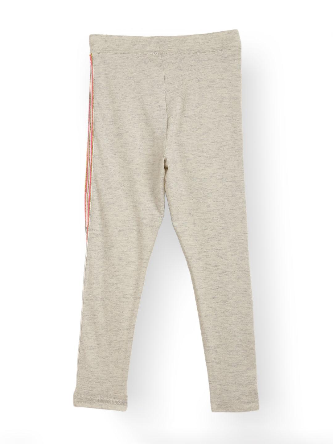 NEW SUMMER PINK GLITTER TAPE GIRLS LEGGINGS - GREY