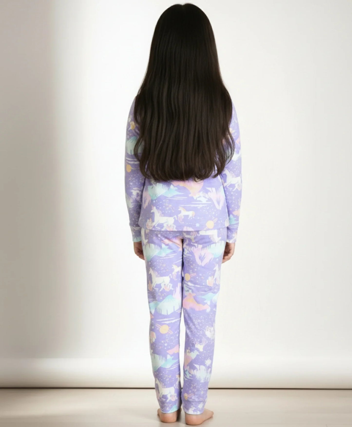 UNICORN PLANET LONG SLEEVES PYJAMA SET - PURPLE