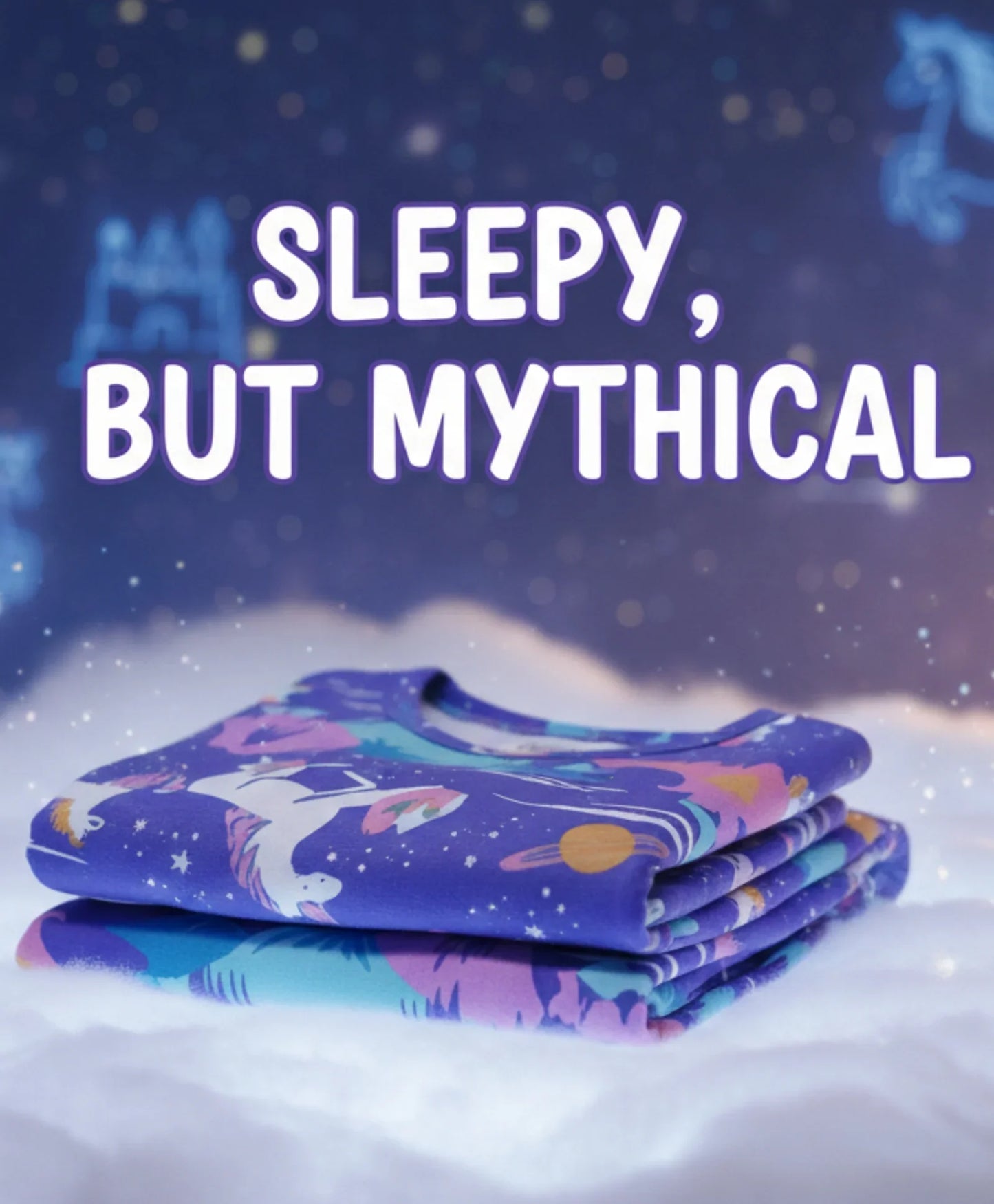 UNICORN PLANET LONG SLEEVES PYJAMA SET - PURPLE