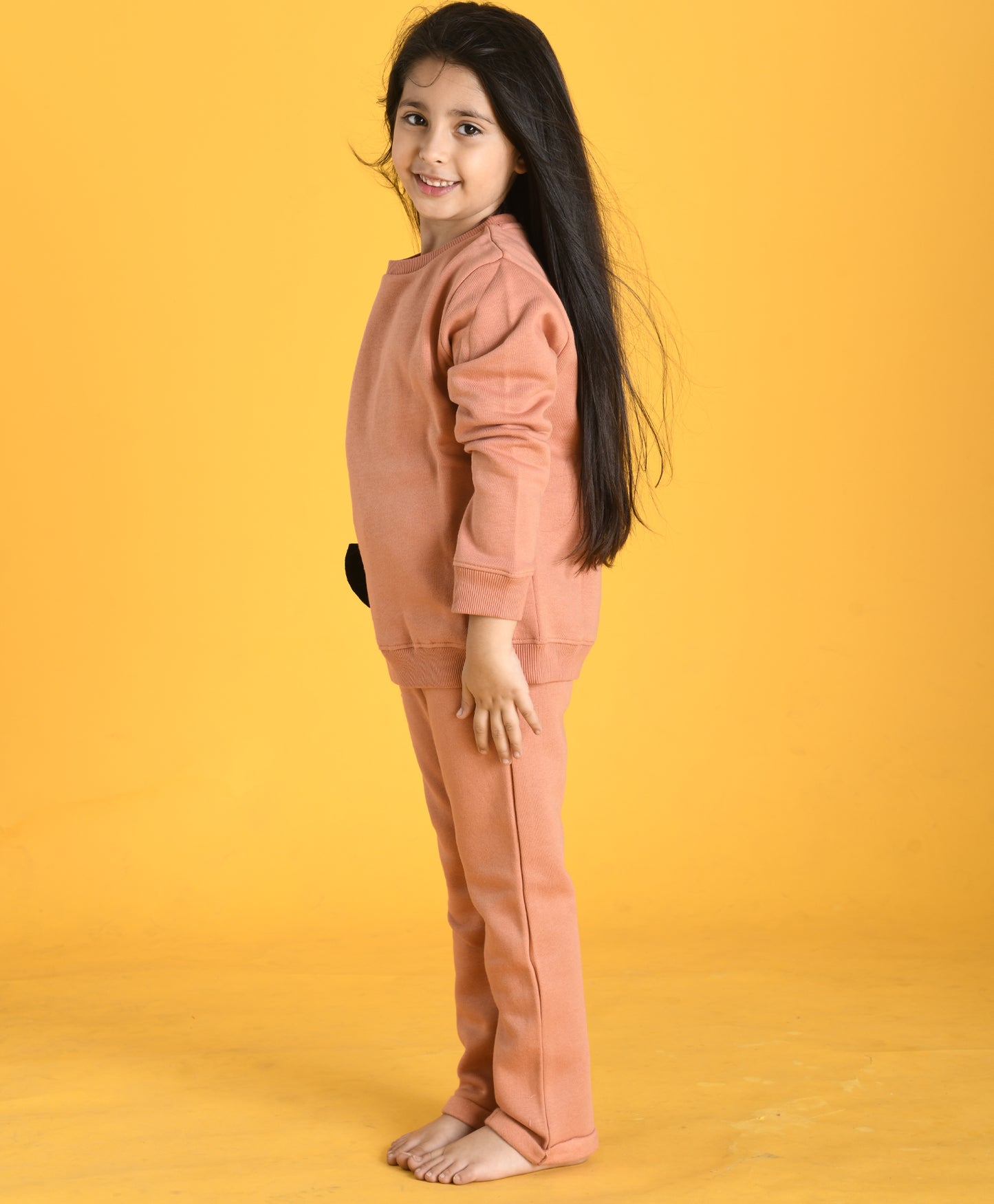 SAND BOW SWEATSHIRT JOGGER SET D (FLEECE)