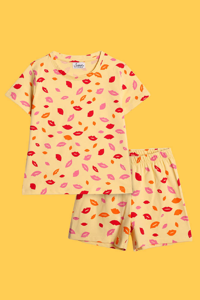 LIPS AND UNICORN TIE DYE STAR SLEEPWEAR SHORTS SET (PACK OF 2) - Anthrilo India