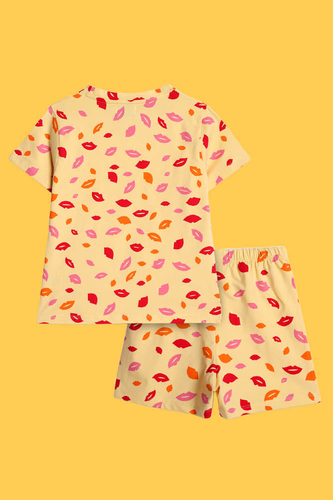 LIPS AND UNICORN TIE DYE STAR SLEEPWEAR SHORTS SET (PACK OF 2) - Anthrilo India