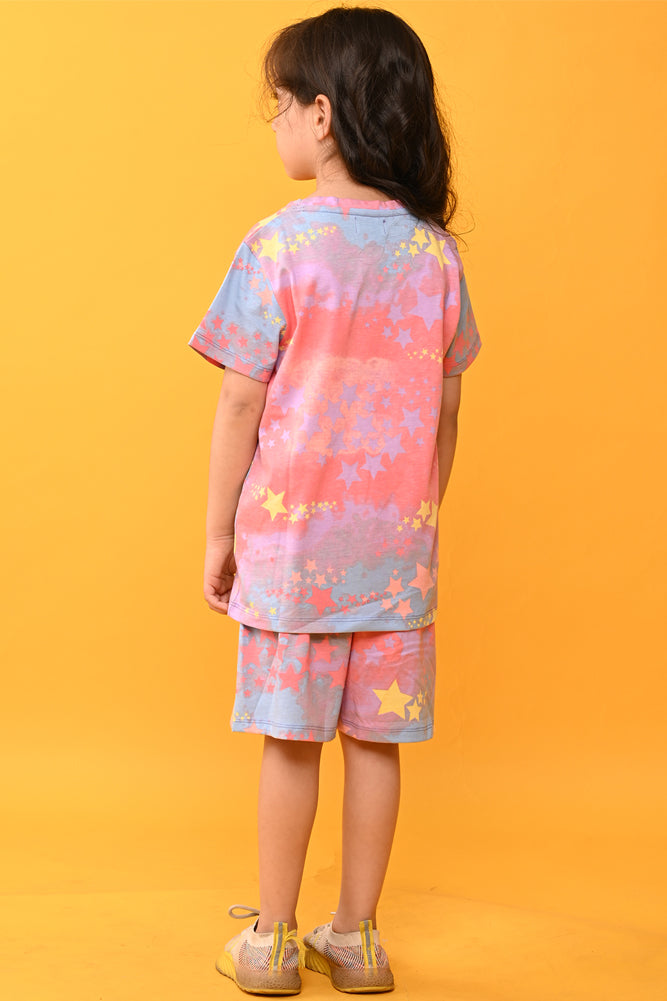LIPS AND UNICORN TIE DYE STAR SLEEPWEAR SHORTS SET (PACK OF 2) - Anthrilo India