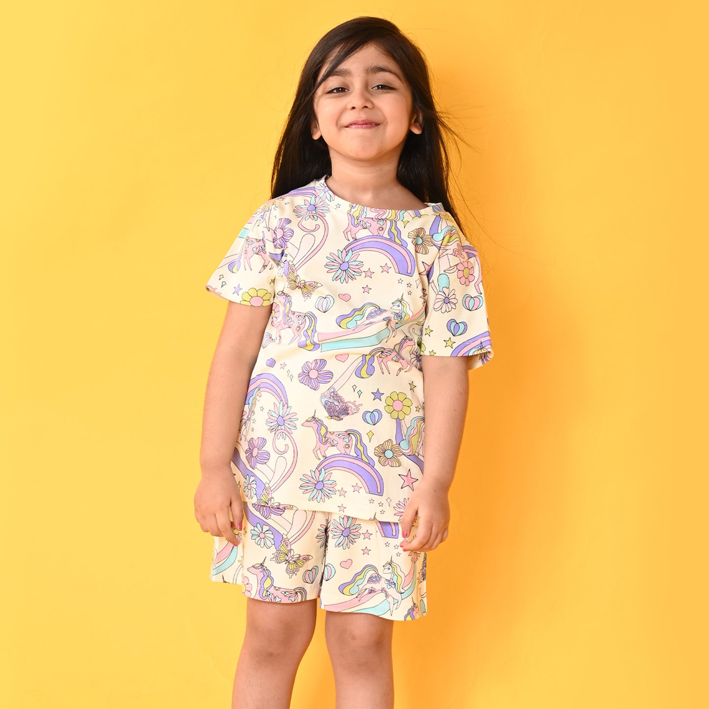 UNICORN BUTTERFLY SLEEPWEAR SHORTS SET