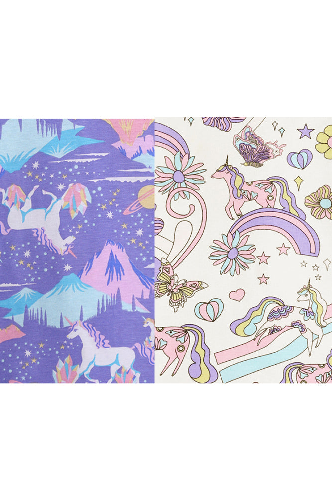 UNICORN BUTTERFLY AND UNICORN PLANET SLEEPWEAR SHORTS SET (PACK OF 2) - Anthrilo India