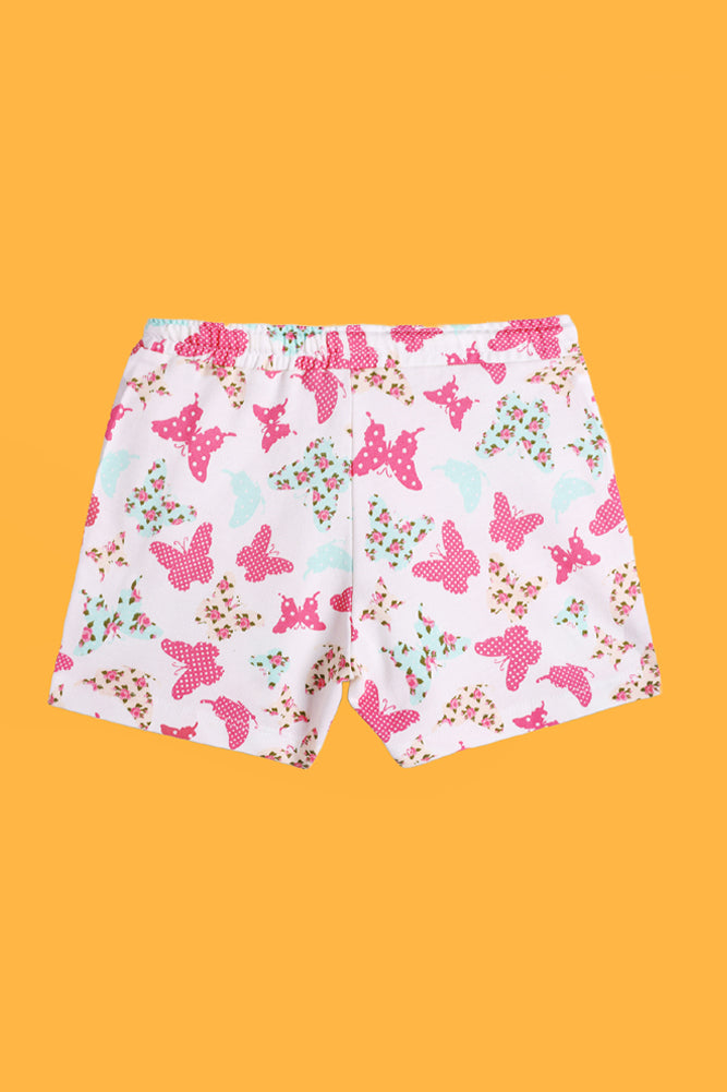 BUTTERFLY WHITE AND ORANGE STRIPE SHORTS (PACK OF 2) - Anthrilo India