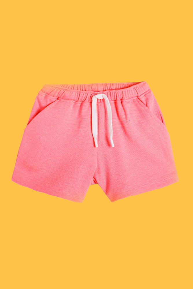 AQUA STRIPE AND NEON PINK SHORTS (PACK OF 2) - Anthrilo India