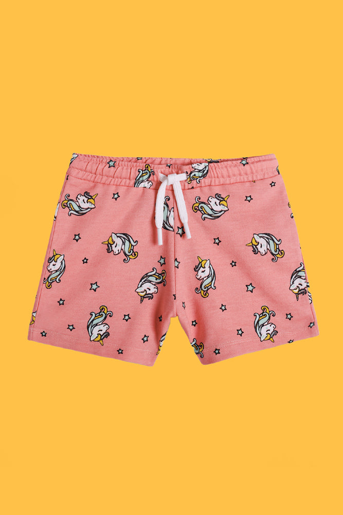 UNICORN STAR AND NEON PINK SHORTS (PACK OF 2)