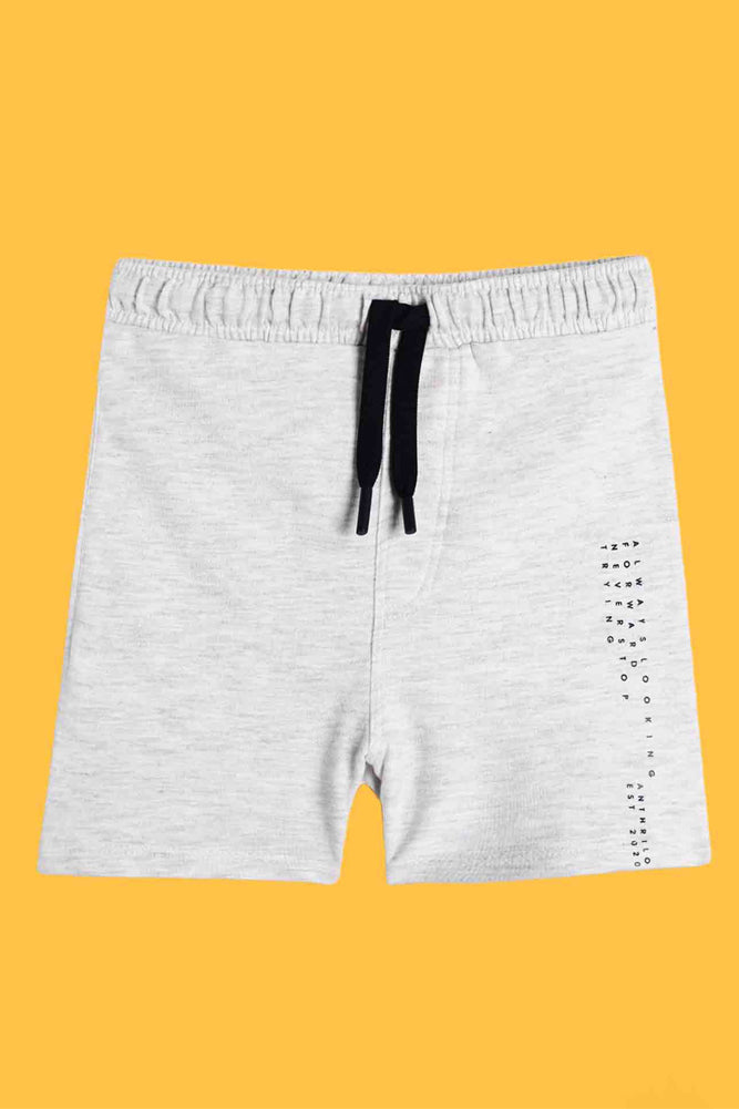 ECRU MELANGE AND SUMMER GREEN SHORTS (PACK OF 2) - Anthrilo India