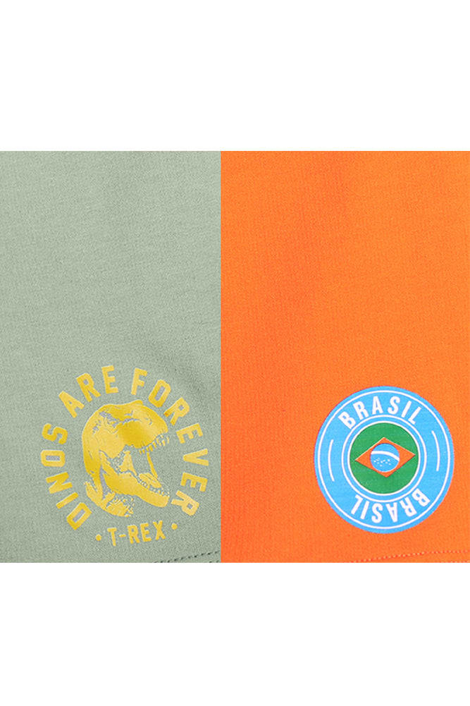 SUMMER OLIVE AND SUMMER ORANGE SHORTS (PACK OF 2) - Anthrilo India