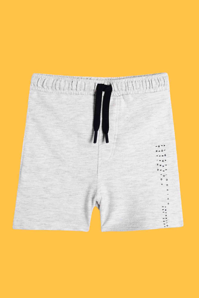 SUMMER OLIVE AND ECRU MELANGE SHORTS (PACK OF 2) - Anthrilo India