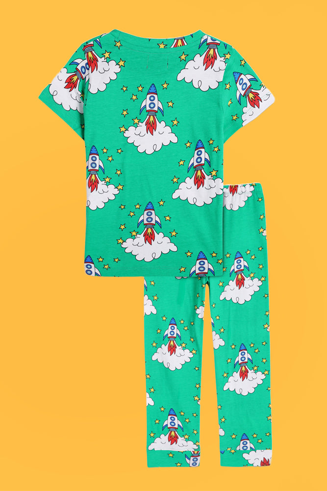CAMOUFLAGE WHITE AND ROCKET GREEN SHORT SLEEVE PYJAMA SET (PACK OF 2) - Anthrilo India