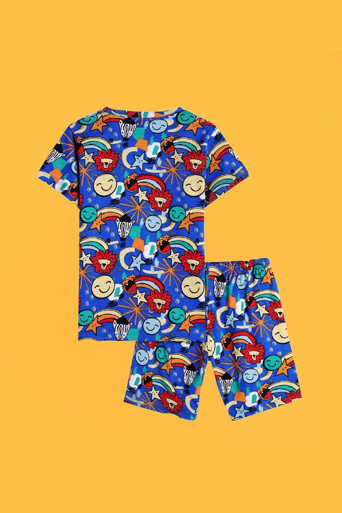 ANIMAL BLUE AND LEVEL UP SLEEPWEAR SHORT SET (PACK OF 2) - Anthrilo India