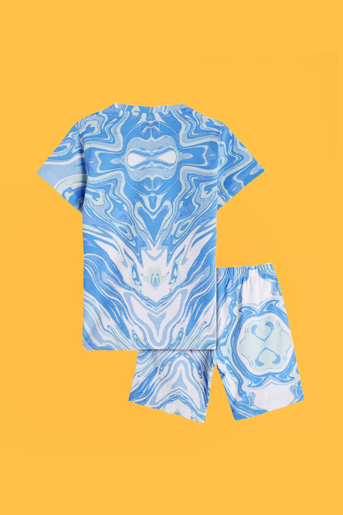 LEVEL UP AND MARBLING SLEEPWEAR SHORT SET (PACK OF 2) - Anthrilo India