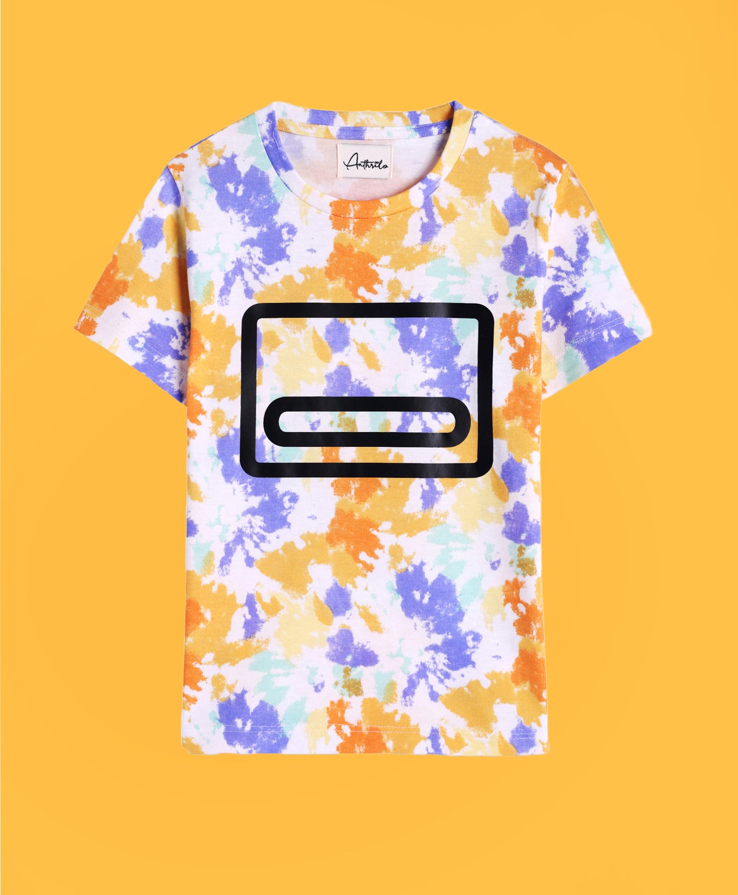 TIE DYE WHITE AND NAVY STRIPED T-SHIRT (PACK OF 2)