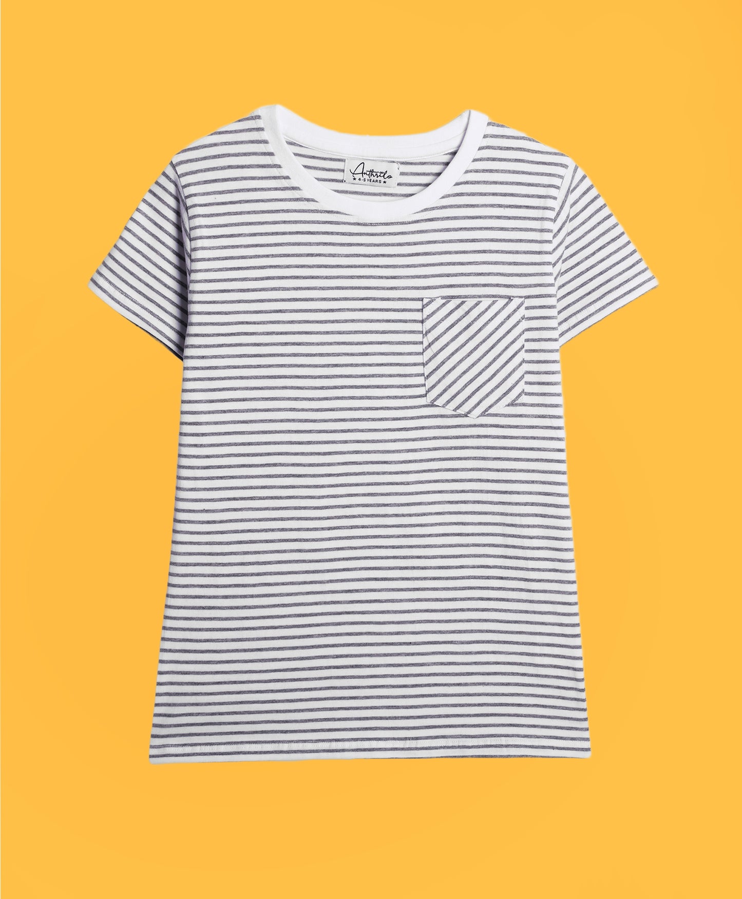 RAINBOW RAIN AND GREY STRIPED SHORT SLEEVE T-SHIRT (PACK OF 2)