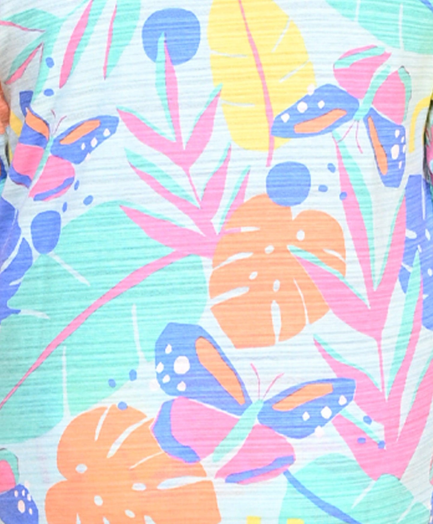 AQUA FLOWER PARADISE LONG SLEEVE PYJAMA SET - AQUA - Anthrilo