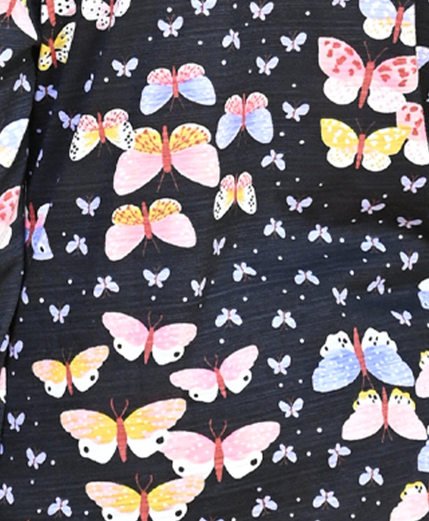 BUTTERFLY BLACK LONG SLEEVE PYJAMA SET - BLACK