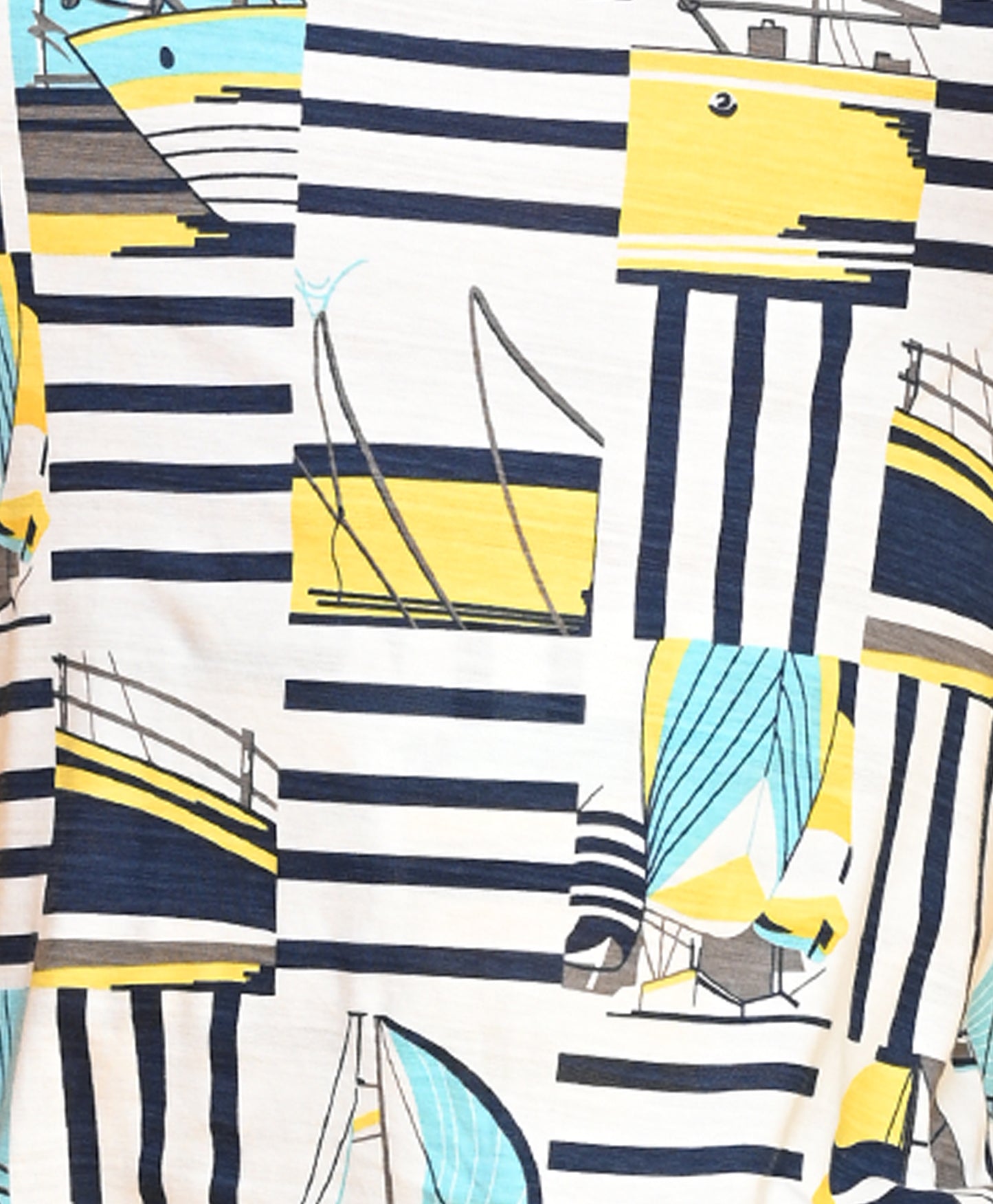 BOAT STRIPES LONG SLEEVE PYJAMA SET - WHITE
