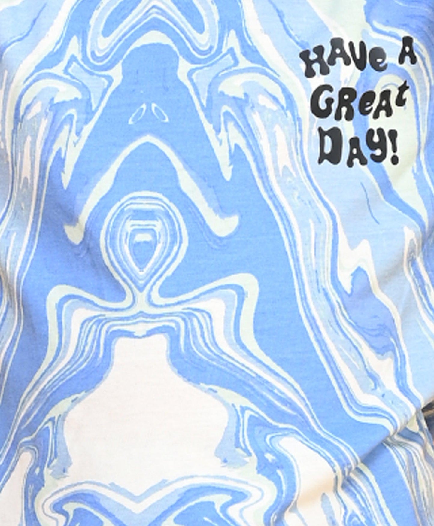 MARBLING BLUE LONG SLEEVE PYJAMA SET - BLUE