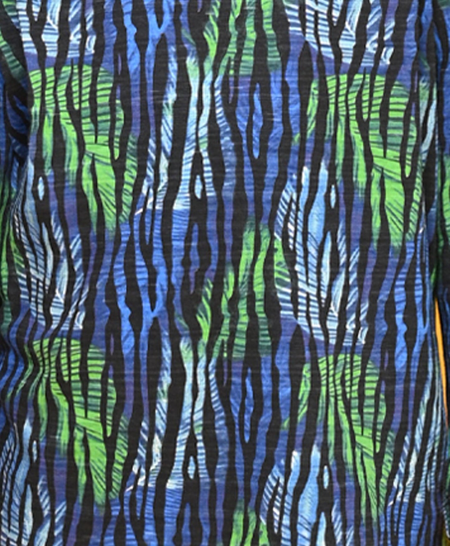 TROPICAL STRIPE LONG SLEEVE PYJAMA SET - ROYAL