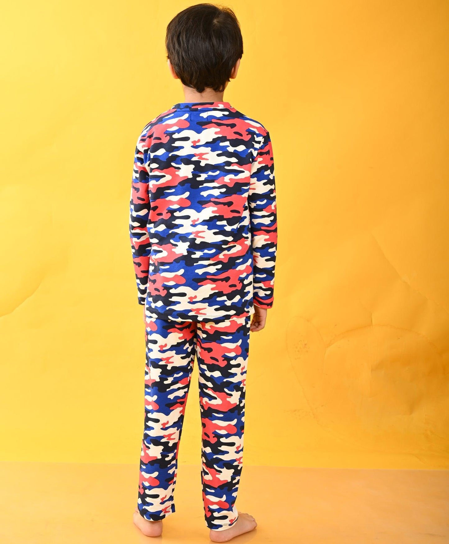 CAMOUFLAGE BOYS LONG SLEEVE PYJAMA SET - BLUE