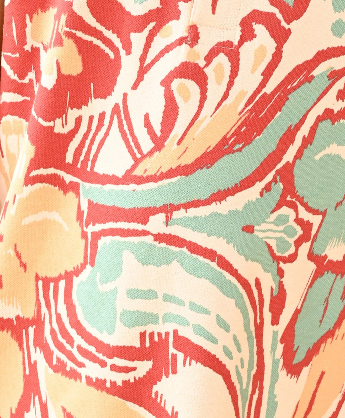 ABSTRACT SUMMER FLARED DRESS - AQUA