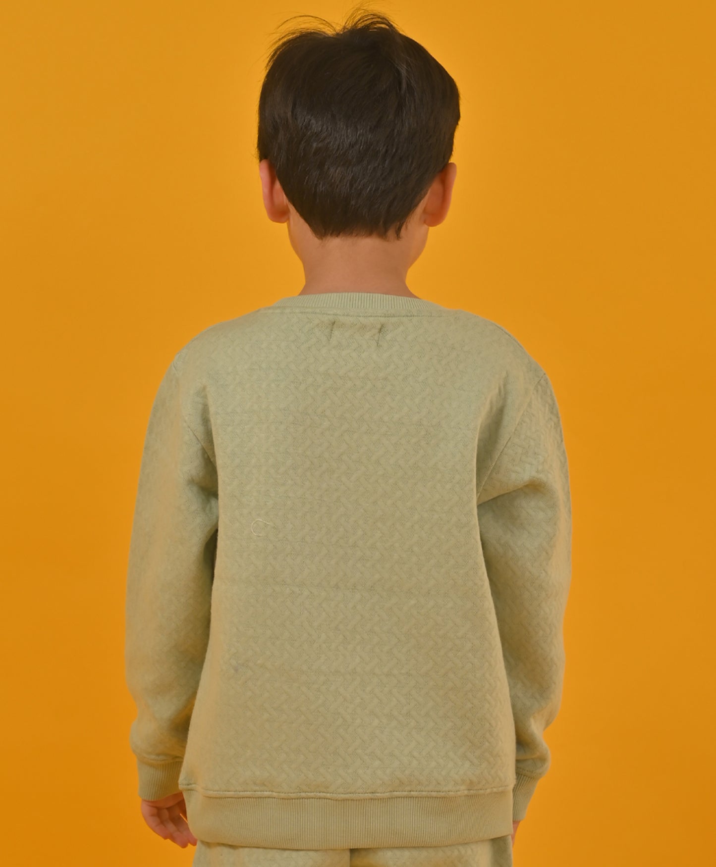 OLIVE QUILTED TAFETTA POCKET SWEATSHIRT - OLIVE
