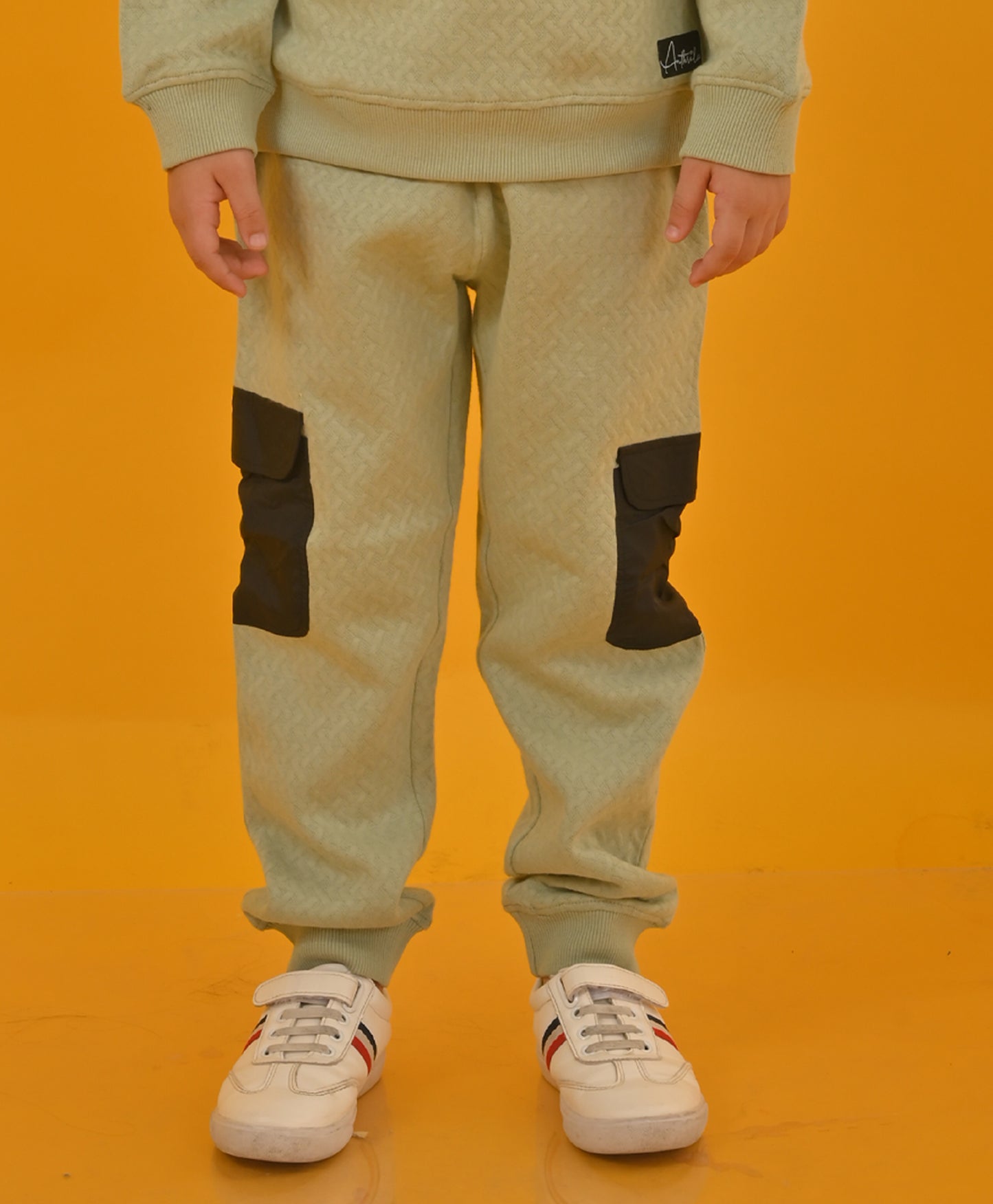 OLIVE QUILTED TAFFETA POCKET JOGGER - OLIVE