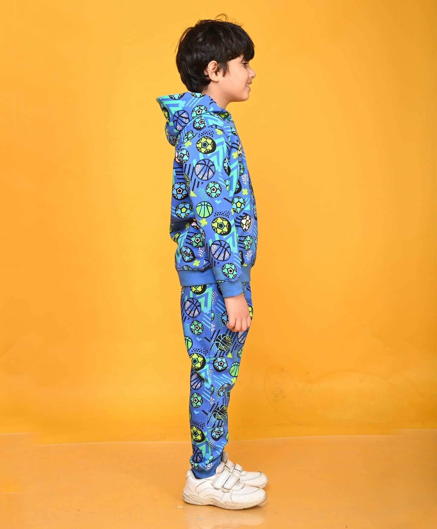 FOOTBALL NEW HOODIE JOGGER SET - BLUE