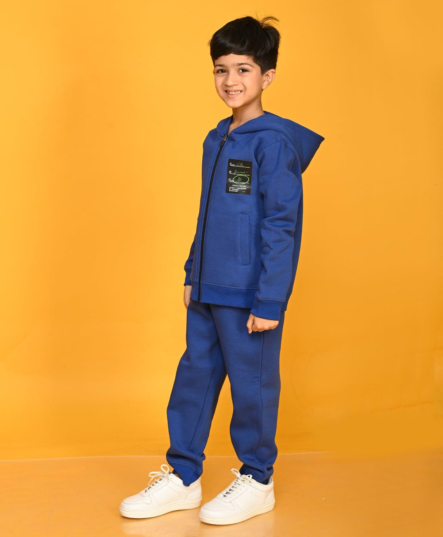 ROYAL FLEECE BOYS ZIPPER HOODIE JOGGER SET - ROYAL