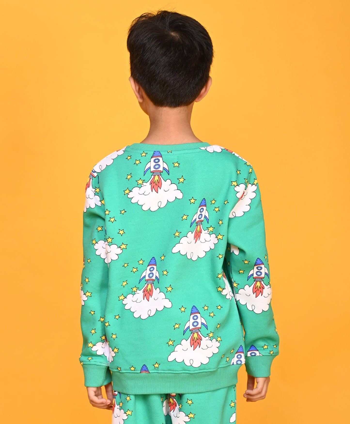 ROCKET GREEN BOYS FLEECE SWEATSHIRT - GREEN
