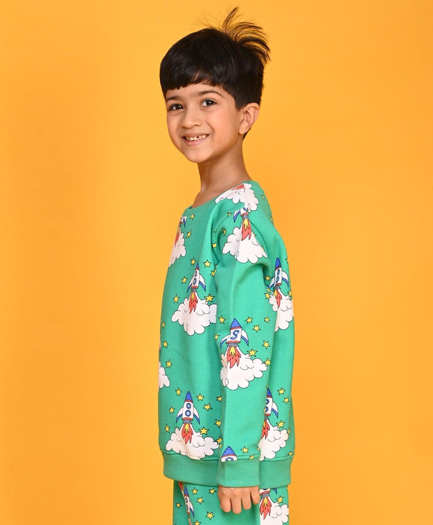 ROCKET GREEN BOYS FLEECE SWEATSHIRT - GREEN