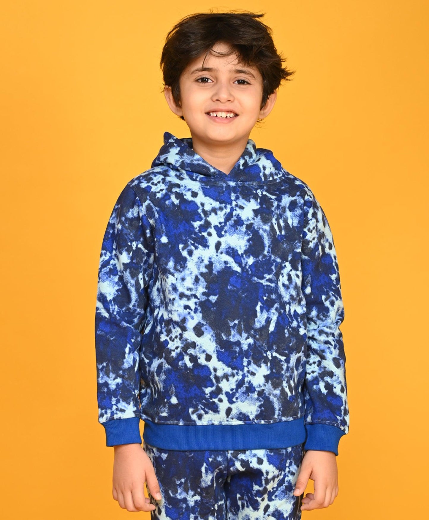 TIE DYE SKY BOYS FLEECE HOODIE - SKY
