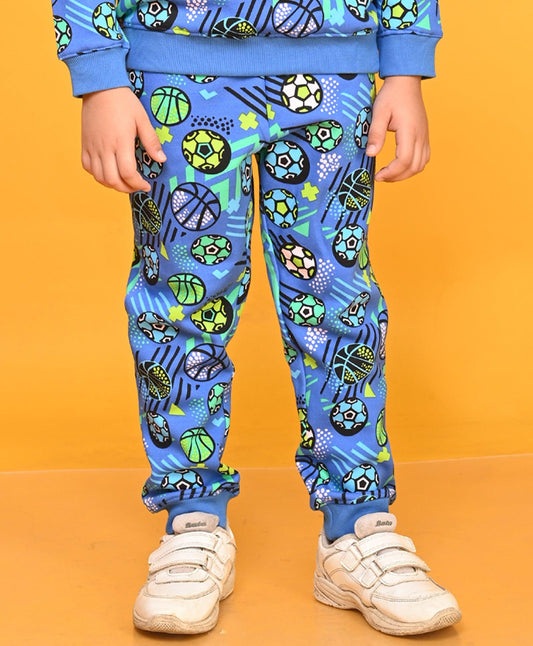 FOOTBALL BLUE BOYS FLEECE JOGGER - BLUE - Anthrilo