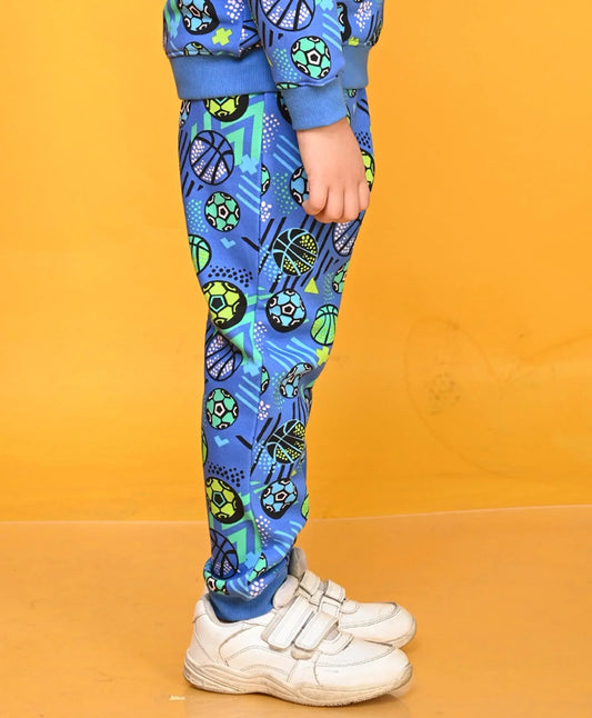 FOOTBALL BLUE BOYS FLEECE JOGGER - BLUE - Anthrilo