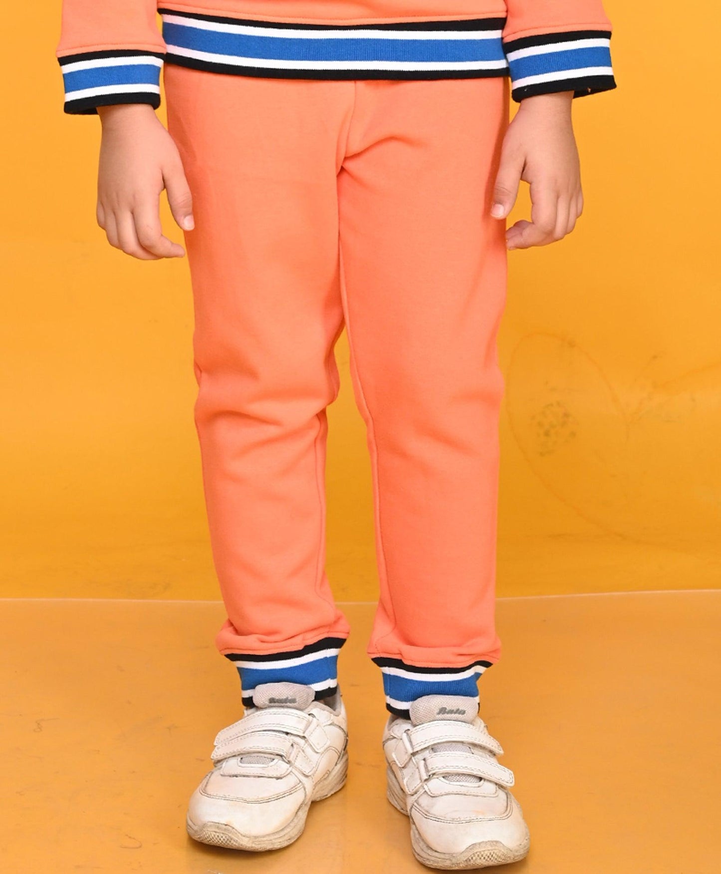 ORANGE CUFFED BOYS FLEECE JOGGER - ORANGE