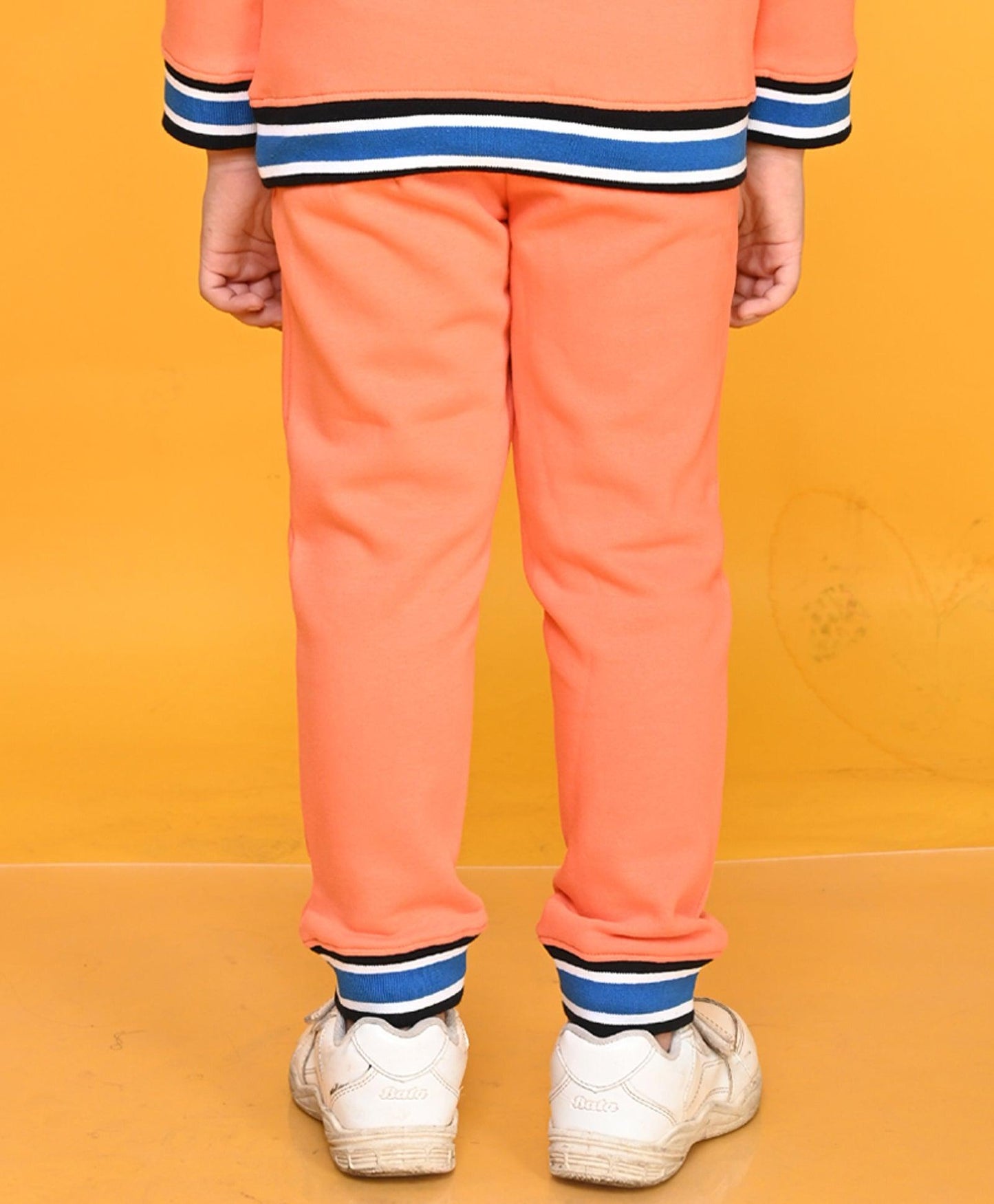 ORANGE CUFFED BOYS FLEECE JOGGER - ORANGE