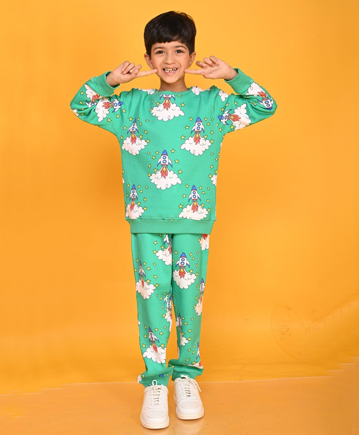 ROCKET GREEN BOYS FLEECE JOGGER - GREEN