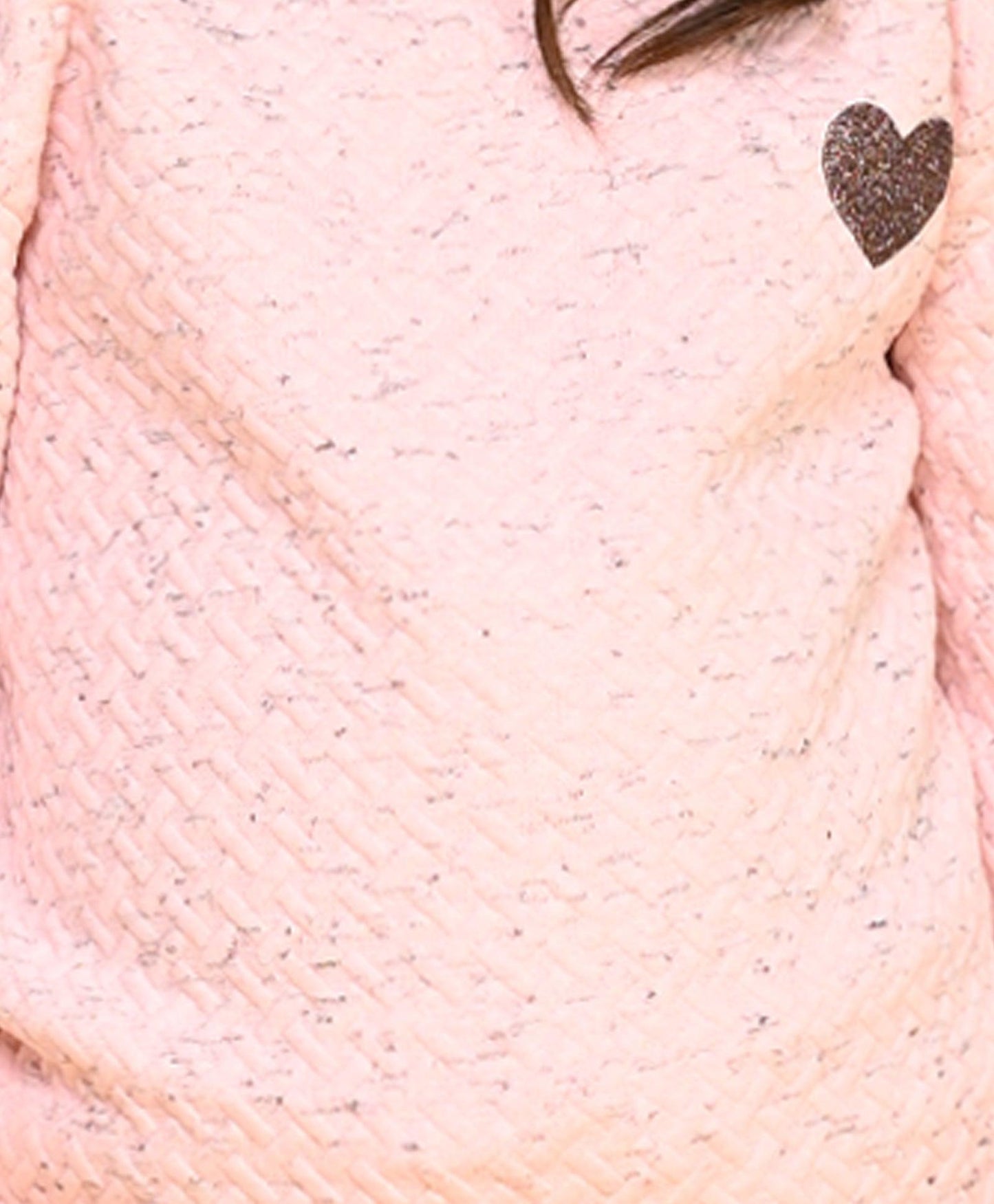 PINK QUILTED GIRLS SWEATSHIRT - NEON PINK