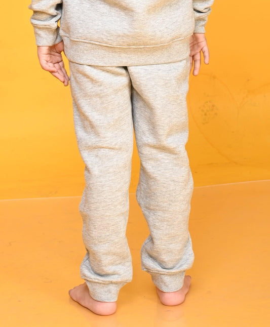 GREY MELANGE GIRLS FLEECE JOGGER - GREY MELANGE - Anthrilo