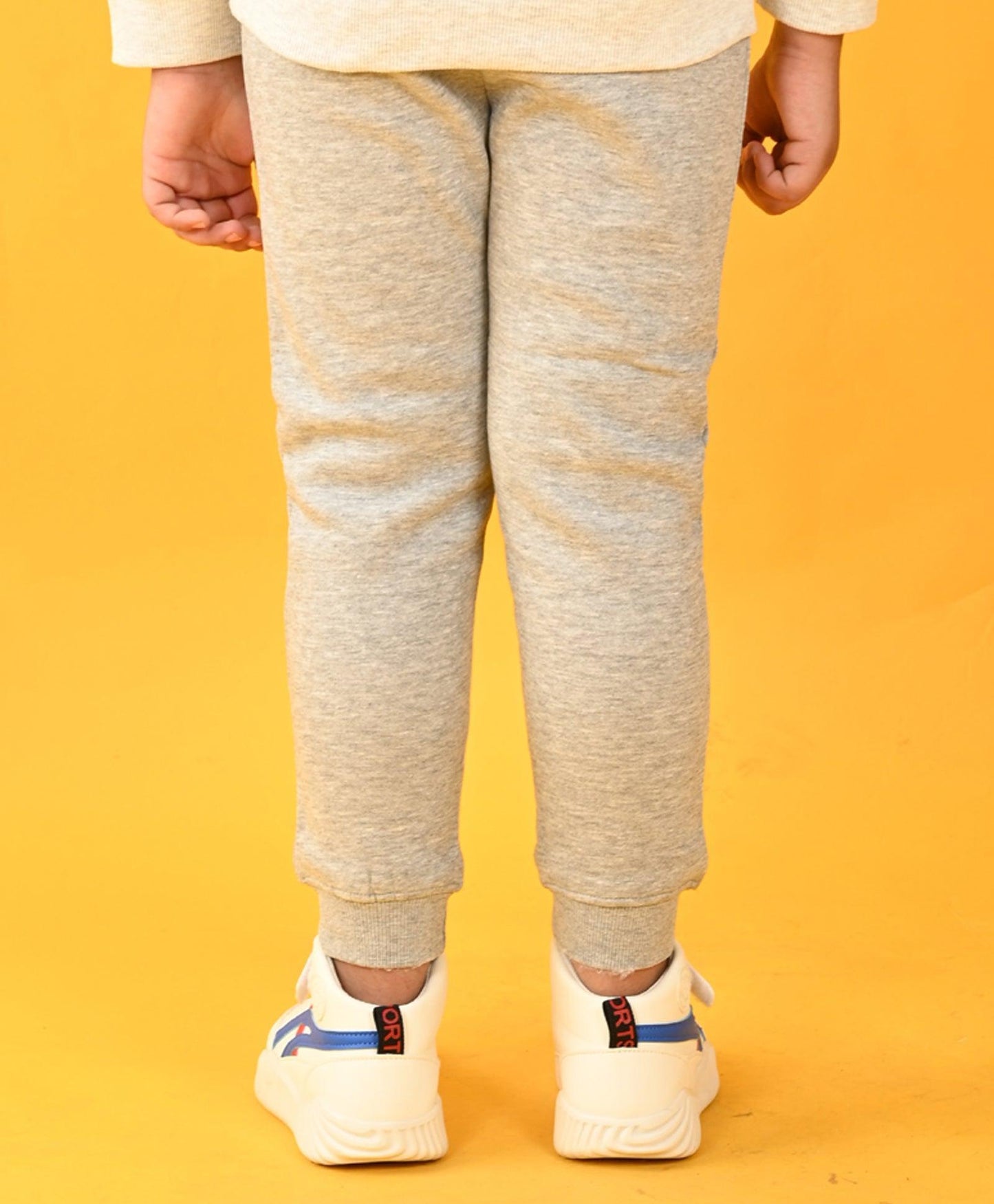 GREY MELANGE BOYS FLEECE JOGGER - GREY - Anthrilo