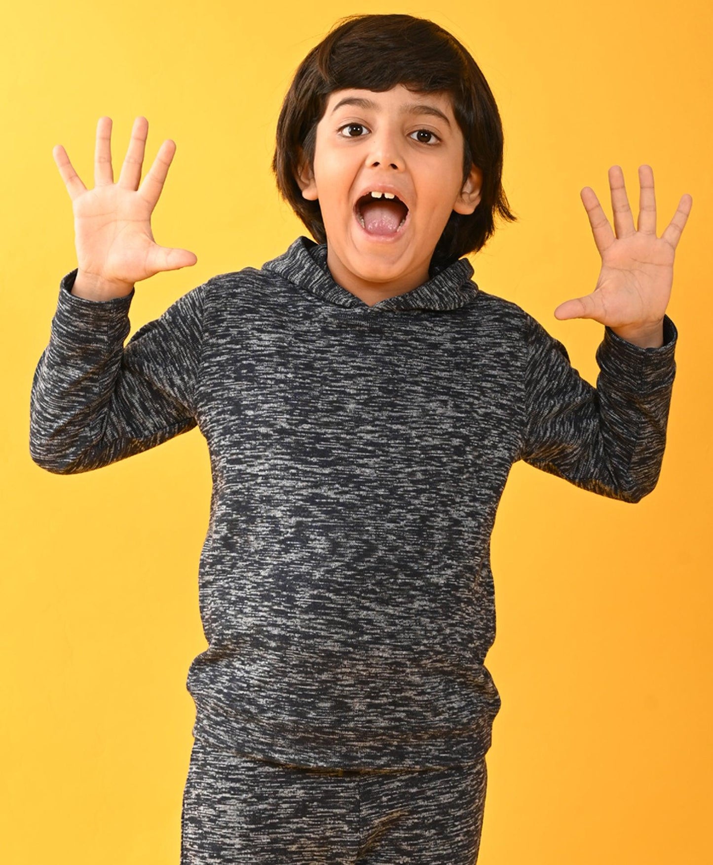 BLUE SPACE DYED BOYS HOODIE - BLUE - Anthrilo