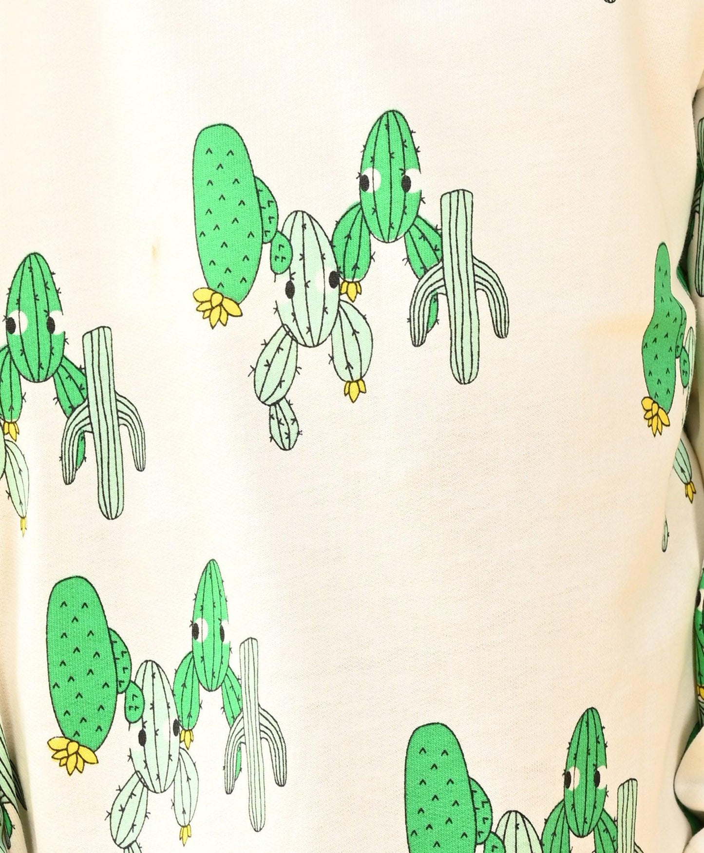 CACTUS TERRY GIRLS SWEATSHIRT - WHITE - Anthrilo