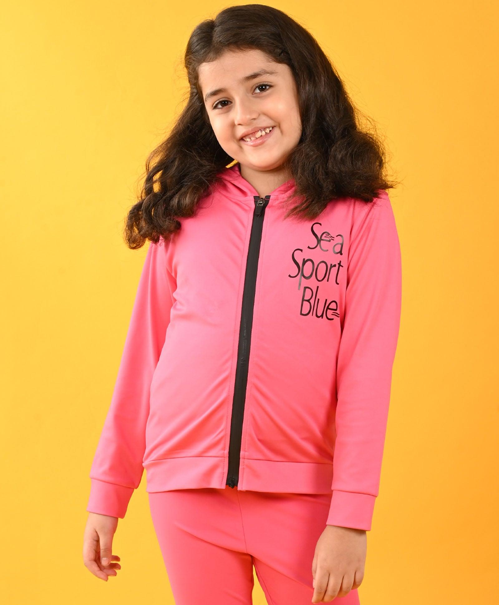 PINK ZIPPER HOODIE ACTIVEWEAR - PINK - Anthrilo