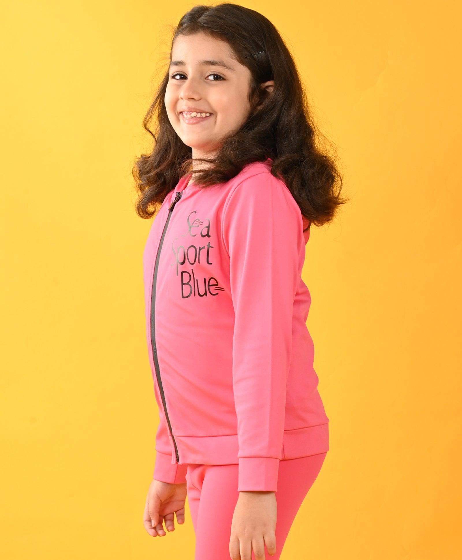 PINK ZIPPER HOODIE ACTIVEWEAR - PINK - Anthrilo