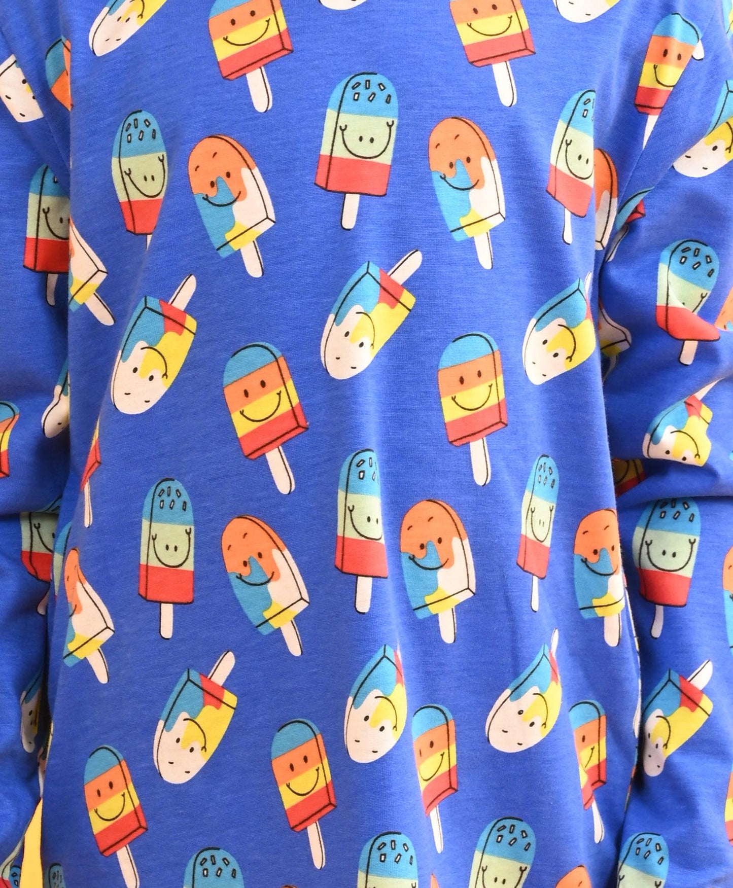 ICECREAM SMILE LONG SLEEVES PYJAMA SET - BLUE