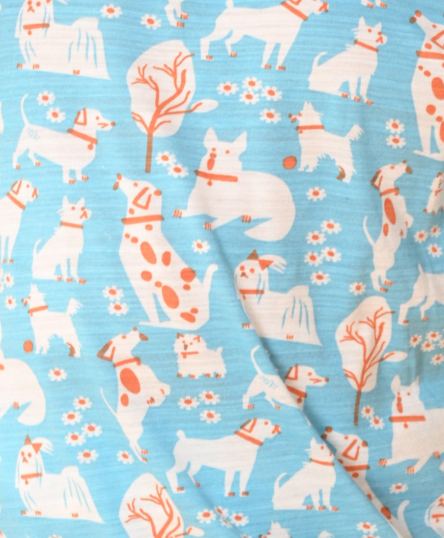 PUPPY LOVE LONG SLEEVES GIRLS PYJAMA SET - BLUE